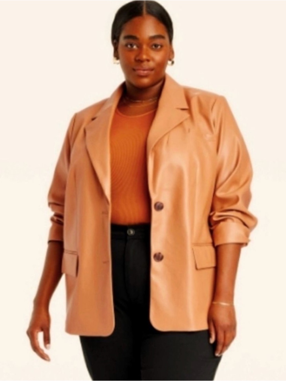 A New Day Faux Leather Blazer